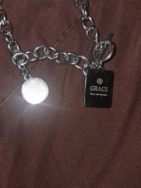Love & Grace Women's Stainless Steel Necklace, Y2K - Picture 3 of 4